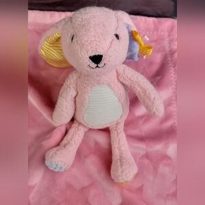 Make Believe Ideas Sensory Bunny Rabbit Tags Lovey Security Blanket Baby Toy GUC